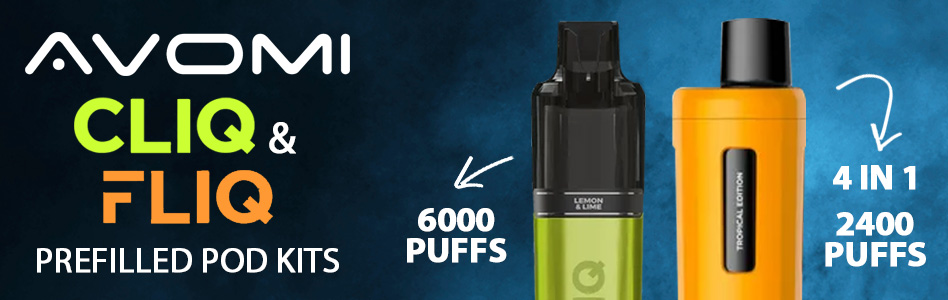 AVOMI CLIQ & FLIQ Prefilled Vape Pod Kits - Big Puff Vapes