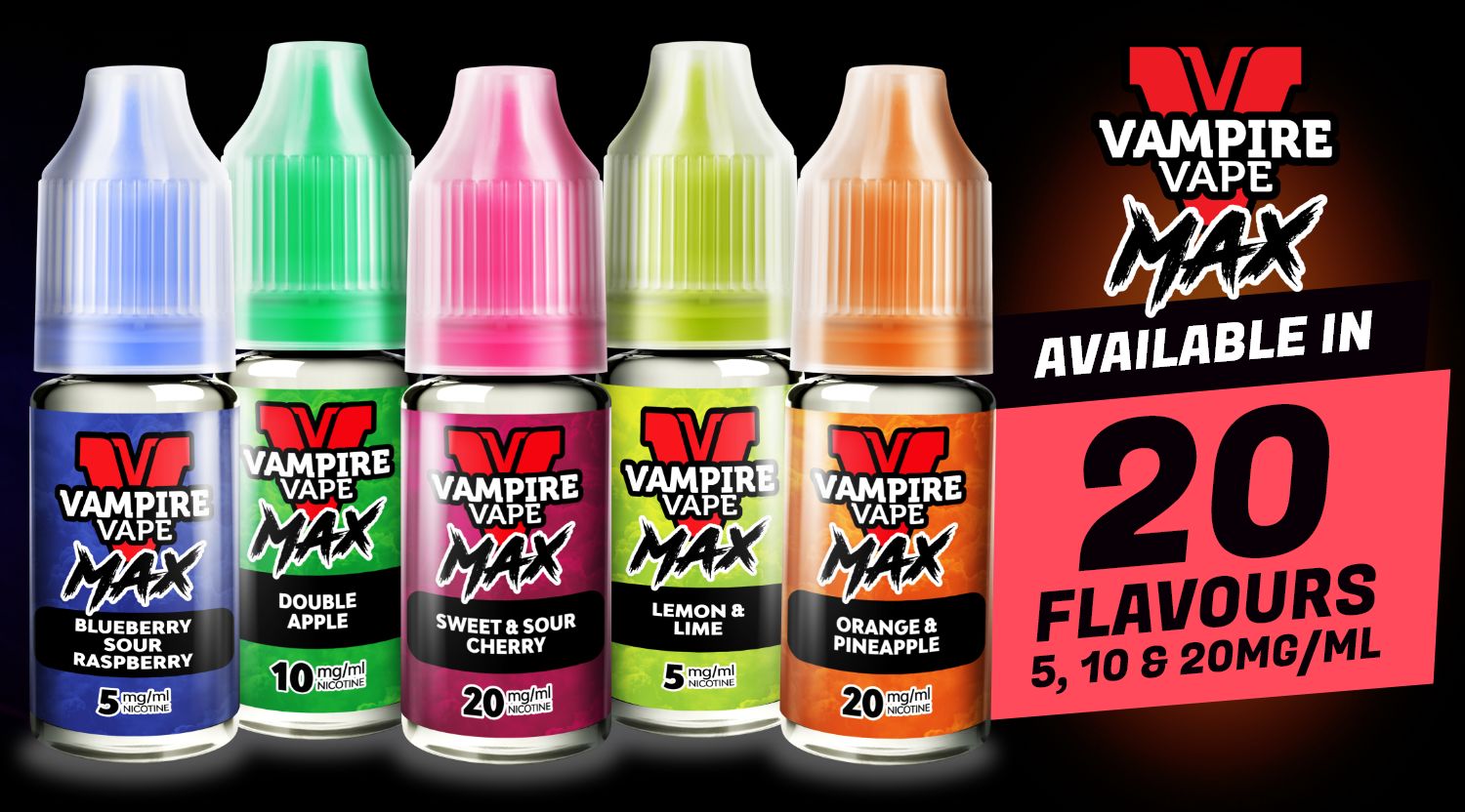 Vampire Vape Max Available in 20 flavours 