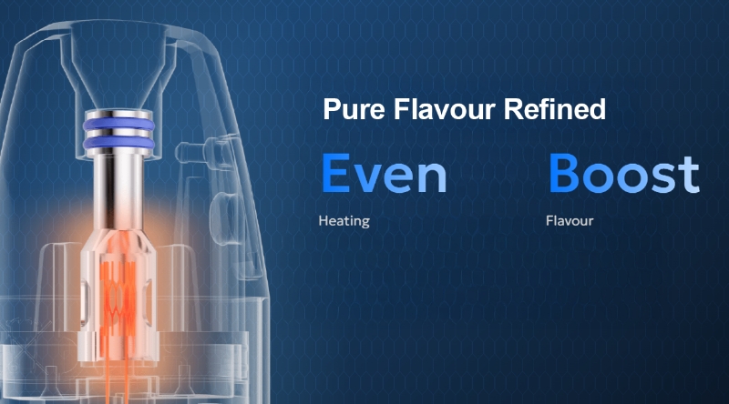 The Foretex features advanced mesh heating technology for enhanced flavour.