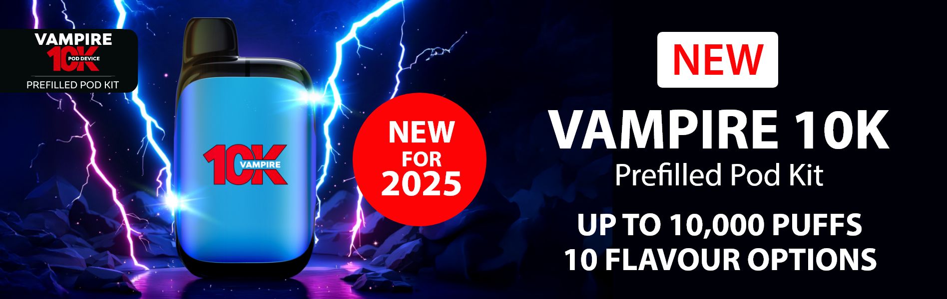 New Vampire Vape 10K Prefilled Pod Kit - Up to 10,000 puffs