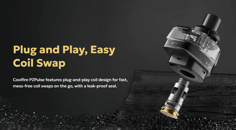 The Innokin PZPulse empty replacement pod features a plug-and-play coil installation.