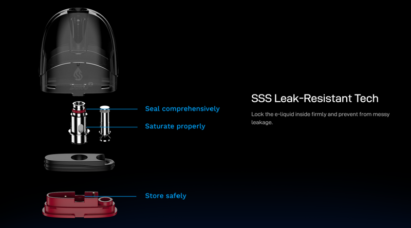 The Vaporesso ZERO replacement pods feature an integrated mesh coil.