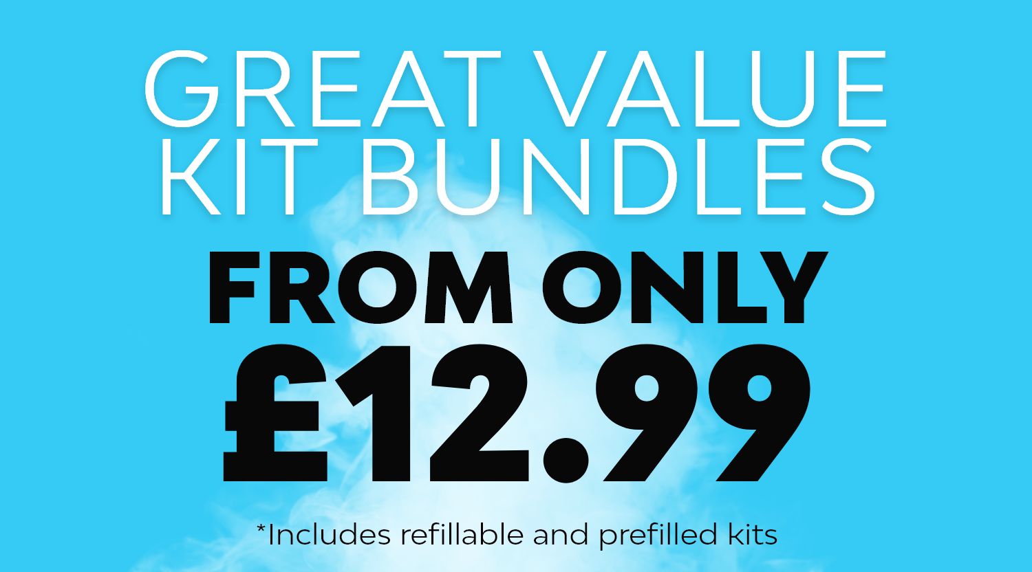 Explore our vape kit bundles from just £12.99.