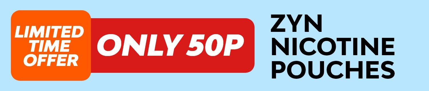 Shop ZYN nicotine pouches for only 50p.