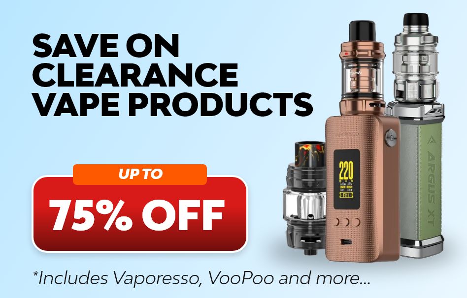 Save on clearance vape products - save up to 75%.