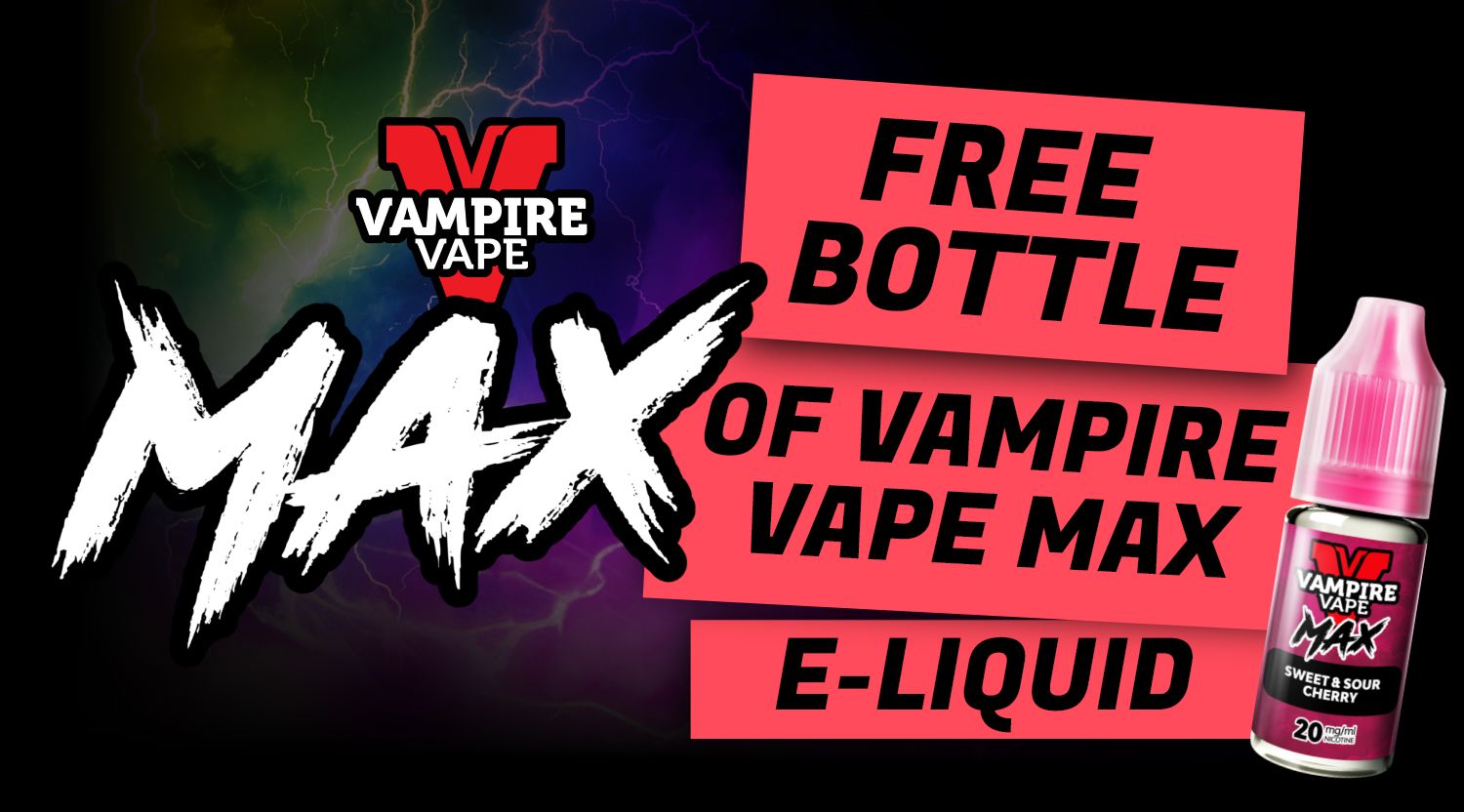 Free VV Max e-liquid when you spend £20 on any refillable kit.