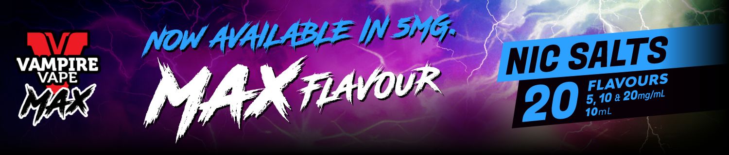 Vampire Vape Max Nic Salts - 20 flavours - 10mg & 20mg.