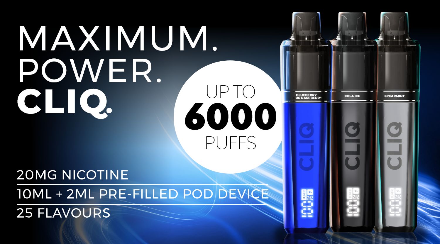 Shop Avomi CLIQ prefilled kit - up to 6000 puffs, 25 flavours, 20mg nic salt.