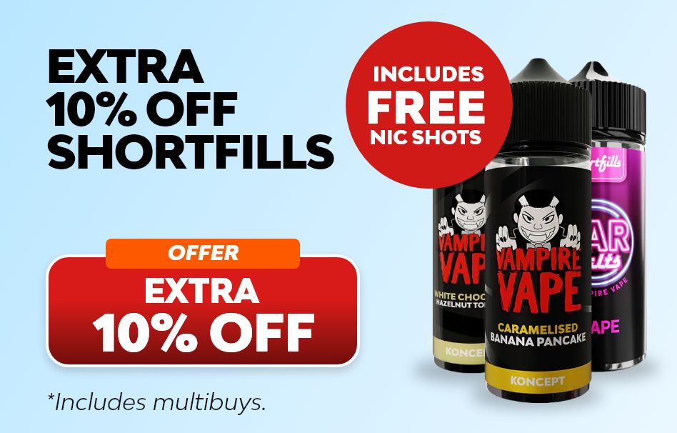 Shop shortfills and save an extra 10%.