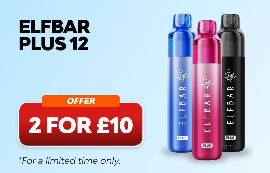 Shop Elfbar 12 Plus Prefilled kit 2 for £10