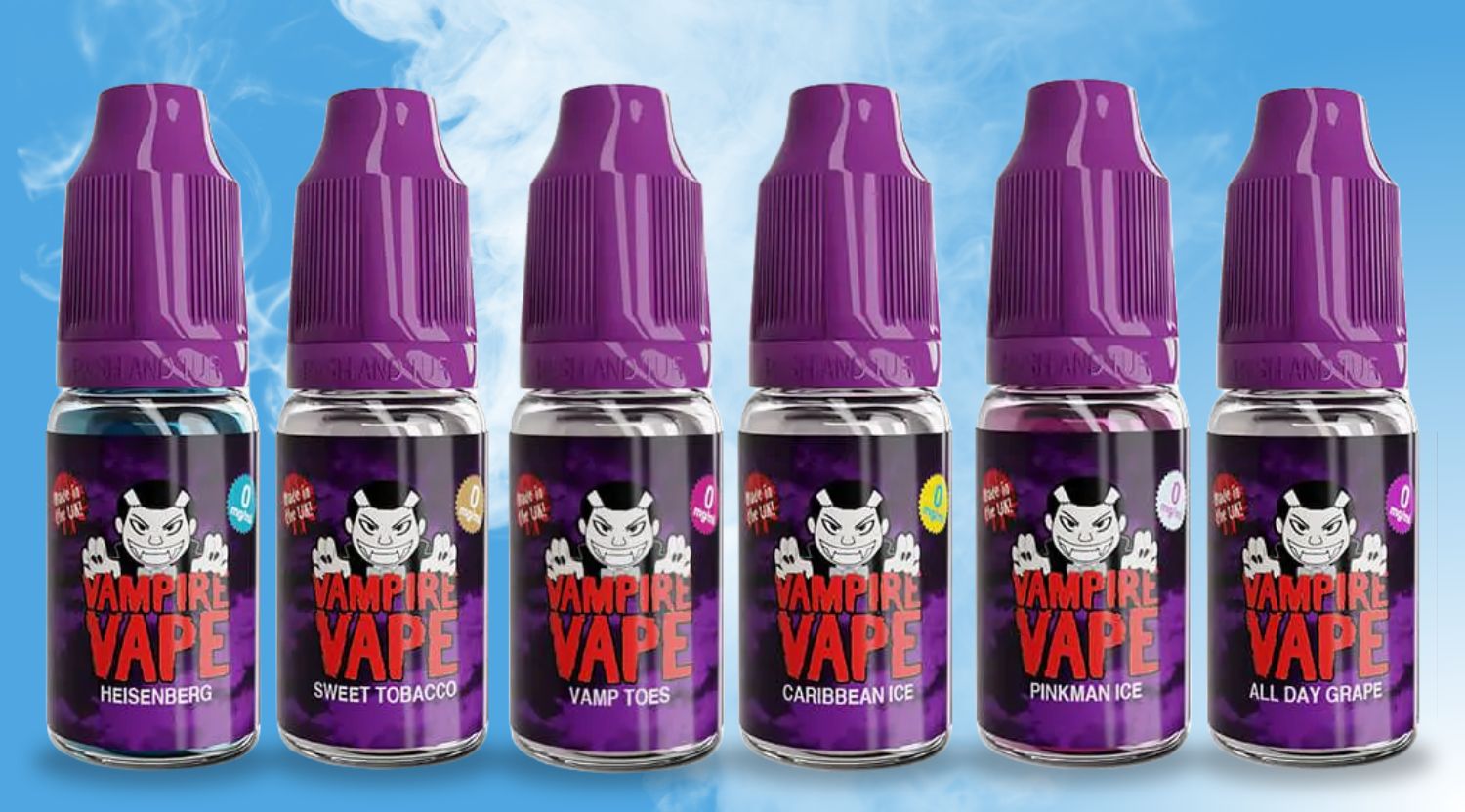 Shop Vampire Vape 10ml freebase e-liquid and earn x2 points.