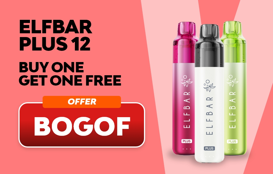 Shop Elfbar Plus 12 kit with a buy 1 get 1 free offer.