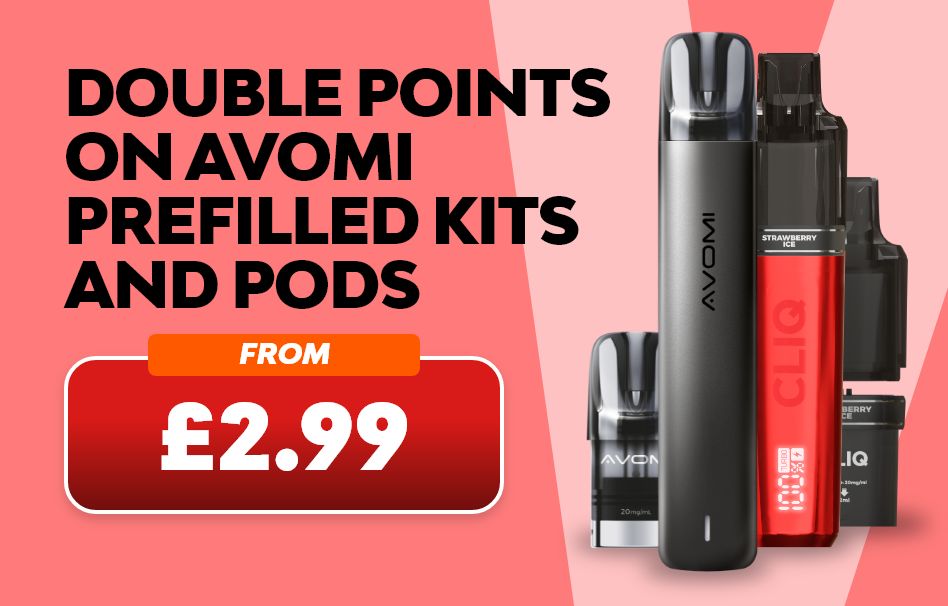 Shop Avomi prefilled kits & pods and earn double points.