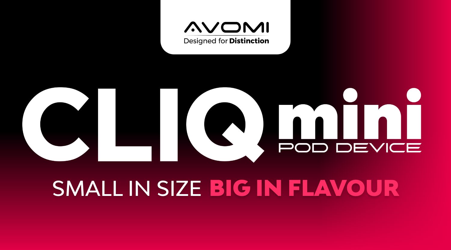Avomi CLIQ Mini Prefilled Pod Kit - Small in size, big in flavour