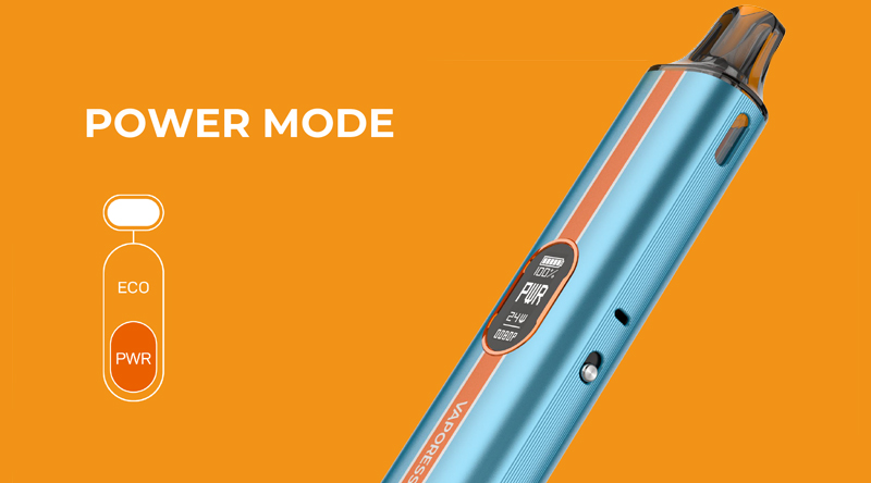 Vaporesso Vibe Pod Kit showing Power Mode