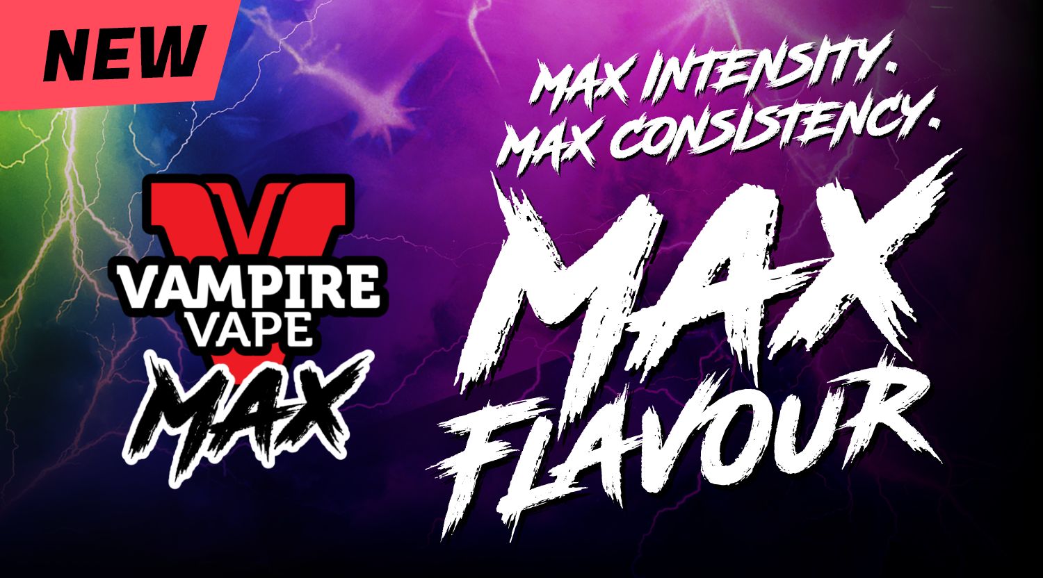 Vampire Vape Max nic salts - 19 flavours + 1 special edition flavour, 10mg & 20mg.
