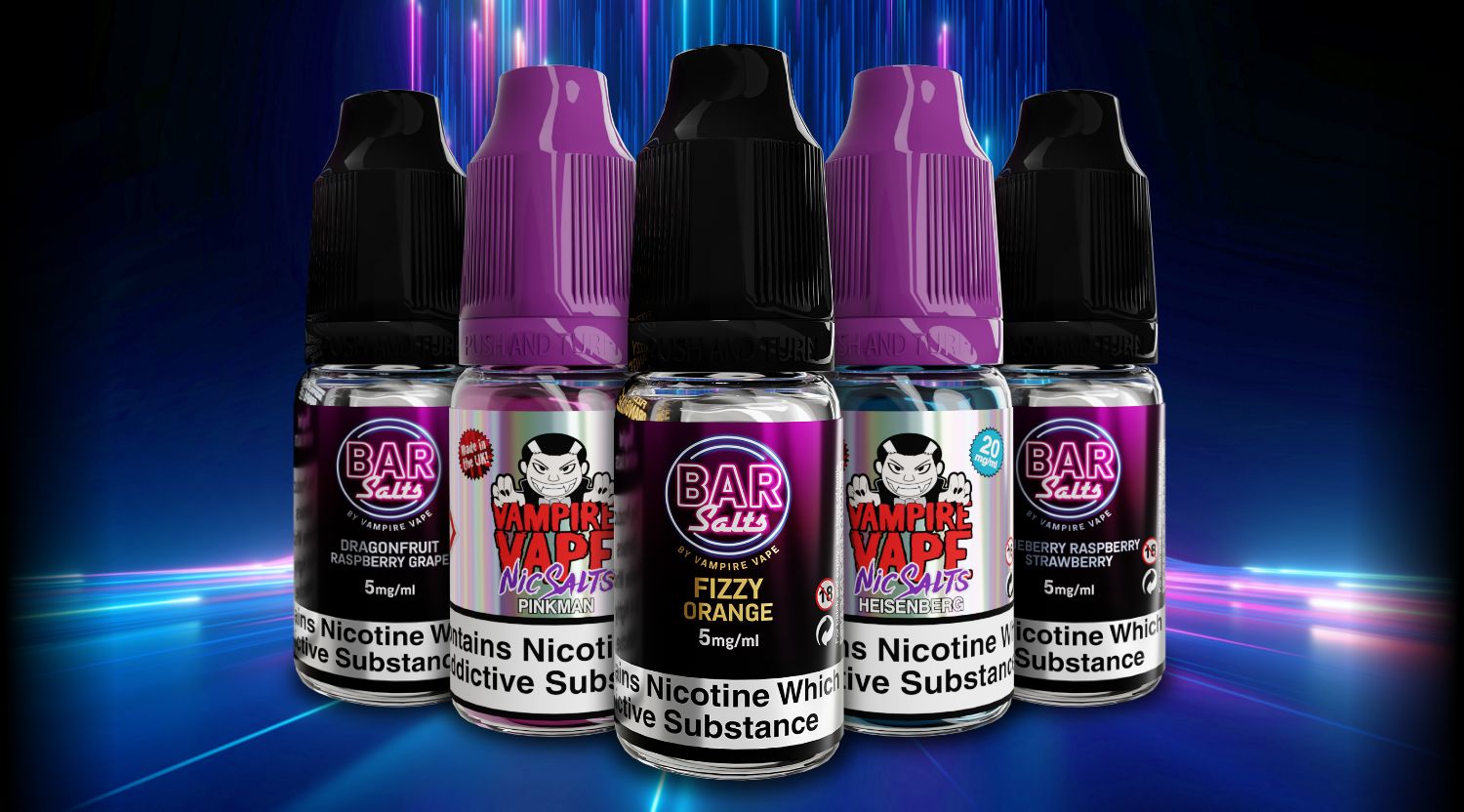 Purchase any Vampire Vape 10ml e-liquid and get 5 for £12.