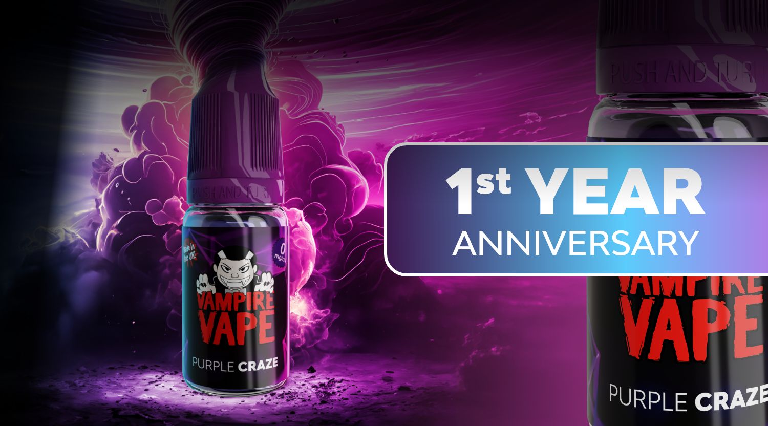 Purple Craze E-Liquid by Vampire Vape - 1st Year Anniversary