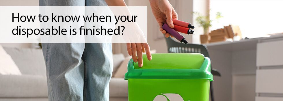 How do I know when my disposable vape is finished?