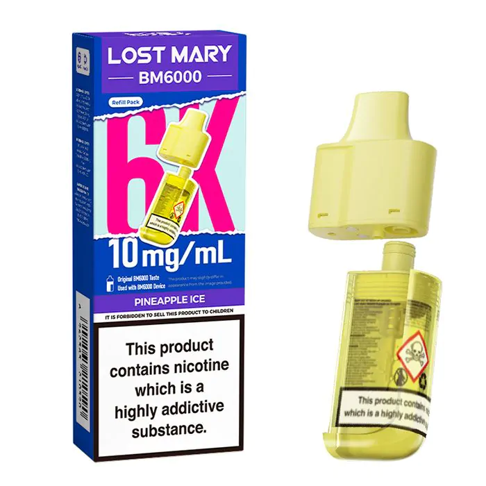 lost mary bm6000 v2 device Lost Mary Bm600 Prefilled Pod Kit Mint Tobacco