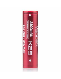 Vapcell Batteries - K25 18650 2500mAh 20A
