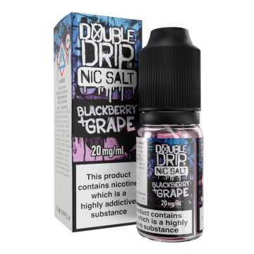 Double Drip Nic Salts - Blackberry & Grape - 10ml