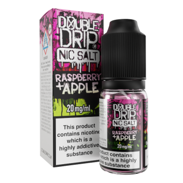 Double Drip Nic Salts - Raspberry & Apple - 10ml