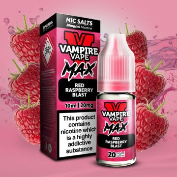 Vampire Vape Max Red Raspberry Blast 10ml Nic Salt E-Liquid