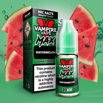 Vampire Vape Max Watermelon 10ml Nic Salt E-Liquid Box and Bottle