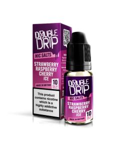 Double Drip Nic Salts Strawberry Raspberry Cherry Ice 10ml E-Liquid