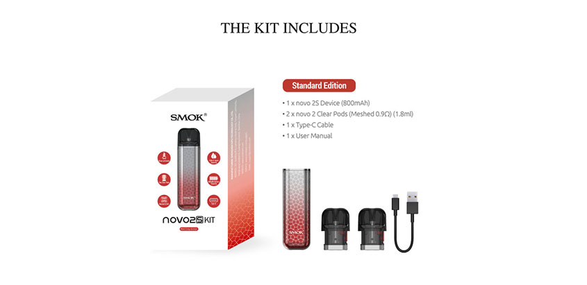 Smok Novo 2S Kit Includes