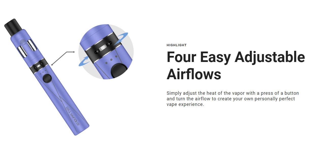 Four adjustable airflow settings