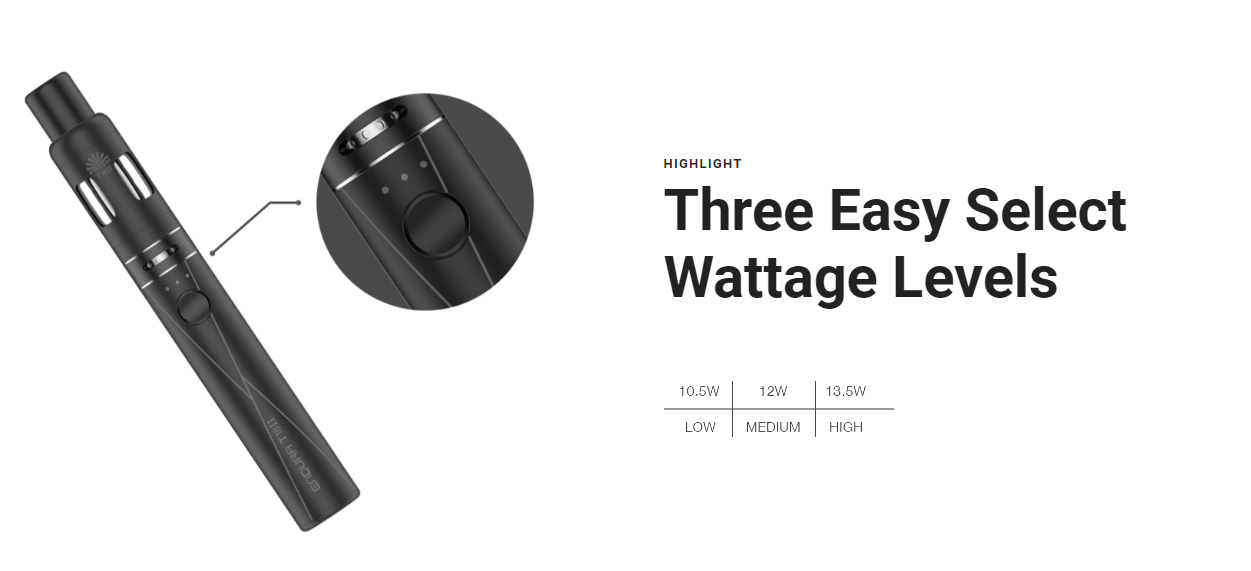 Three easy selectable wattage levels