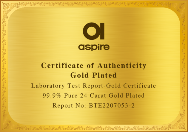 Aspire RiiL X certificate of authenticity